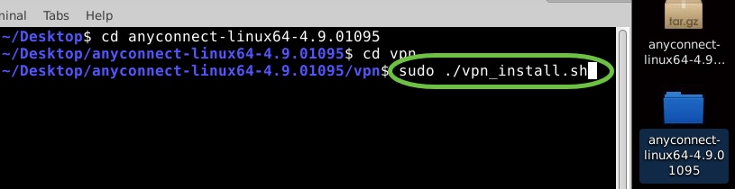 鍵入sudo ./vpn_install.sh