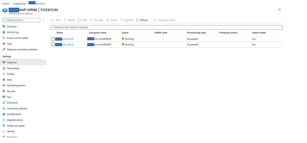 VM created under VMSS