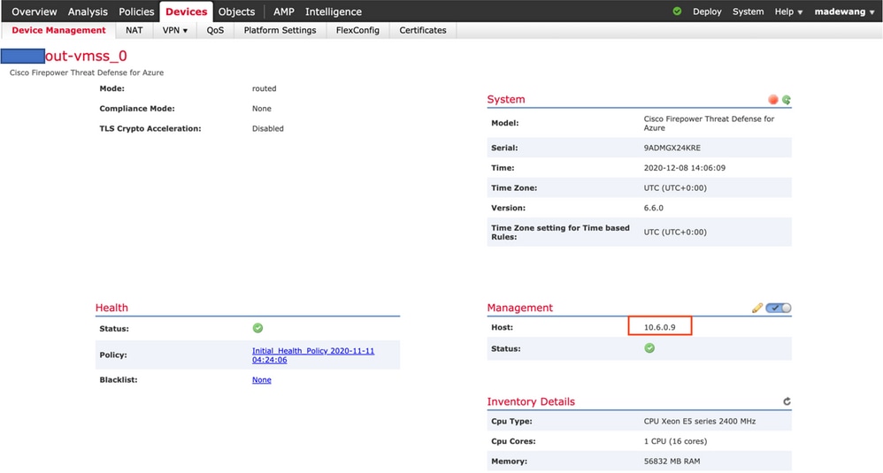 Check that FMC and NGFW are connected