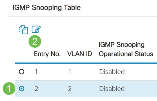 Select a VLAN and click the edit icon. 