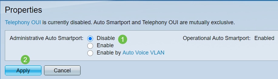 At this location, you can view the Smartport settings or simply disable the feature if you choose. 