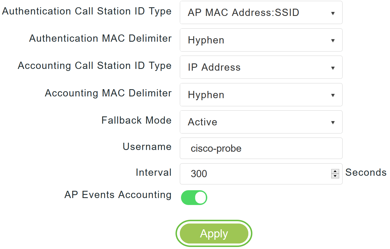 Click Apply. 