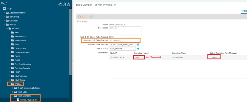 IP SLA Monitor Link Status after Link down