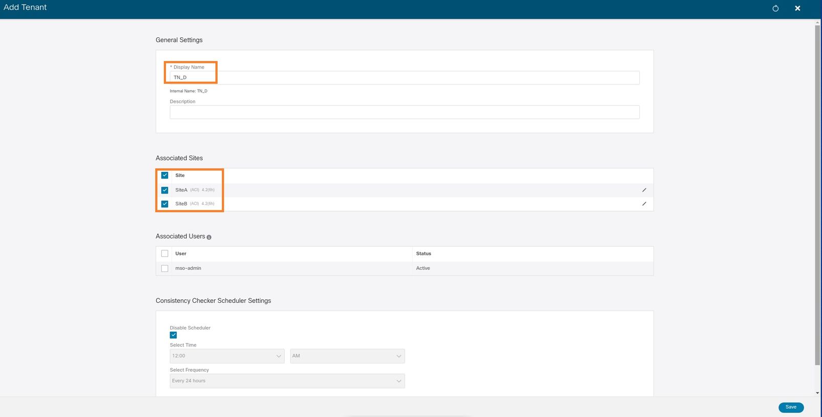 Configure Intersite L3out With ACI Multi-Site Fabrics - Add Tenant