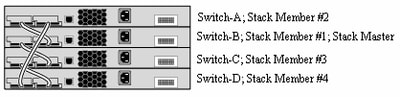 Lo switch C e lo switch D vengono ricaricati e si uniscono al nuovo stack