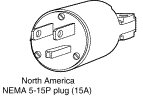 NEMA 5 15P-Stecker für Nordamerika