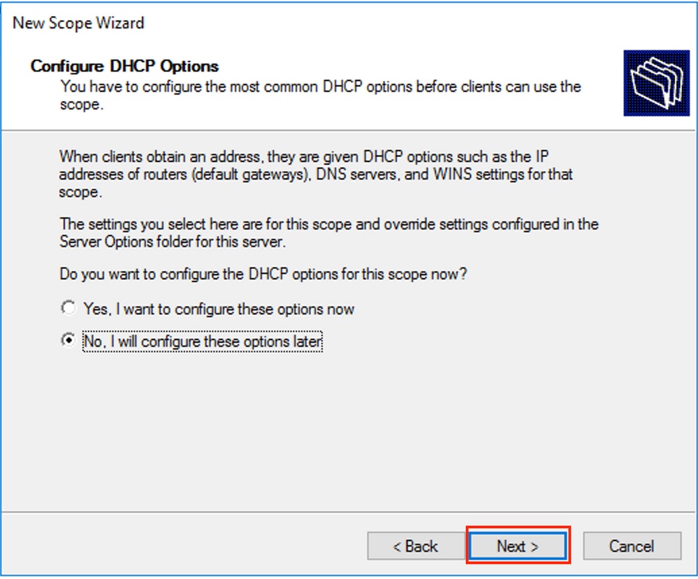 win2016, Skip configuration of DNS/WINS