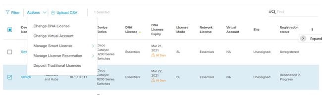 License Reservation