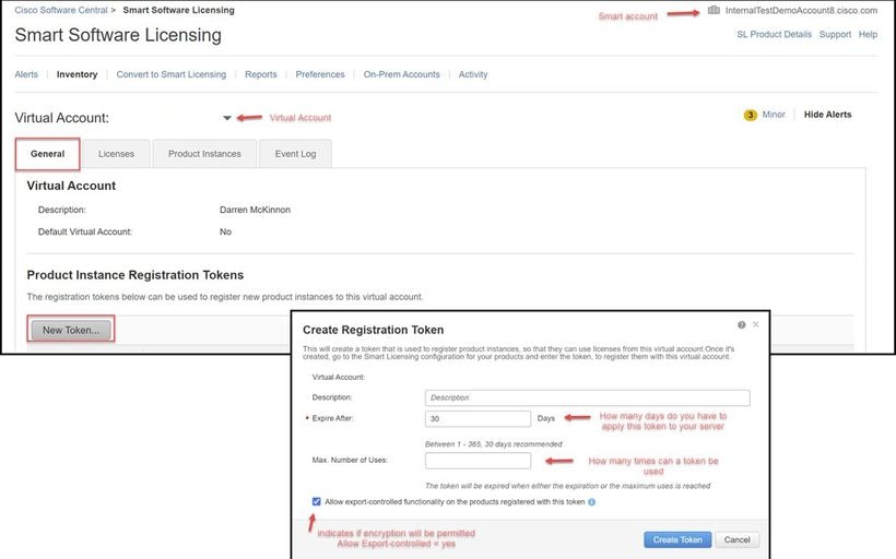 إنشاء رمز CSSM المميز