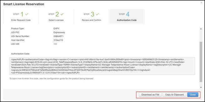 CSSM SLR Auth Code