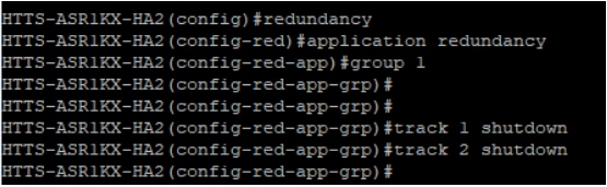 Assign the tracked interfaces to the redundancy group on CUBE-2.