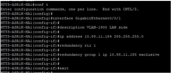 VIP-Konfiguration (Virtual IP) auf CUBE-1 im LAN.