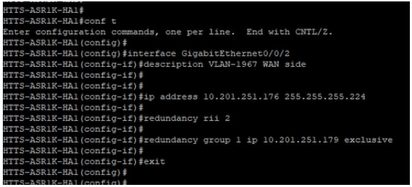 Configuration VIP (Virtual IP) côté WAN sur CUBE-1.