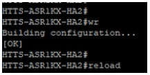 Enregistrez la configuration et redémarrez le CUBE-2.