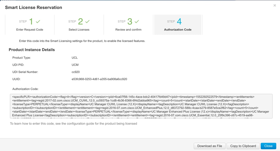 Take Authorization Code Back to Product Instance and Use the CLI to Install It