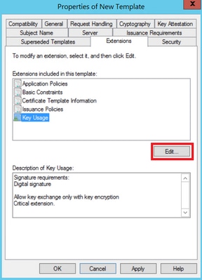 Edit Key Usage