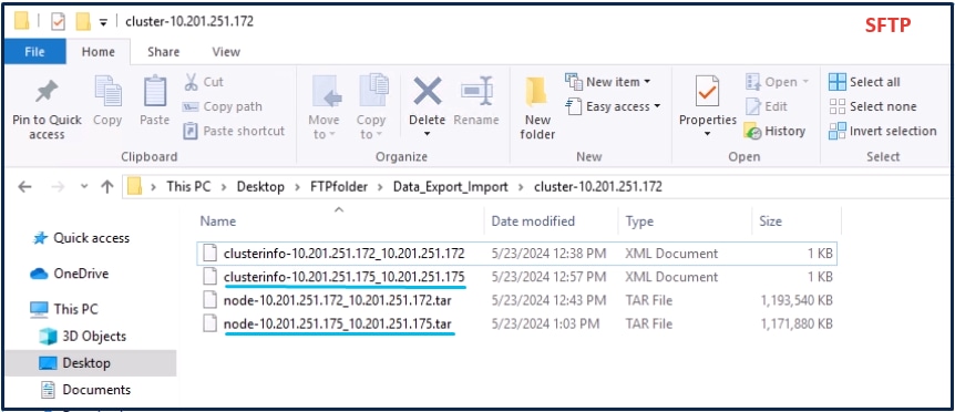 Exportación de datos completada para el suscriptor