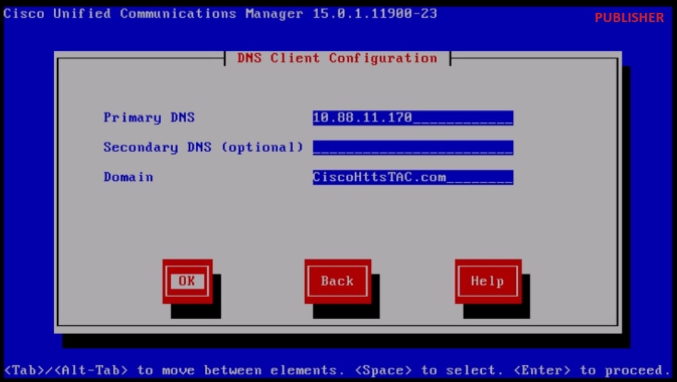 Configuración del cliente DNS