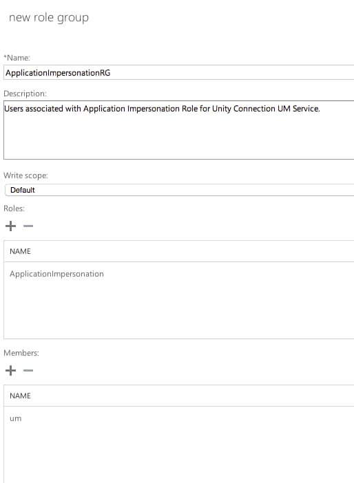 Kies ApplicationImpersonation en voeg leden toe