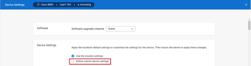 Configuración del dispositivo 2