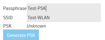 Wählen Sie PSK generieren