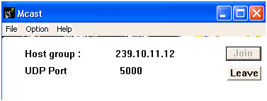 مجموعة مضيفي Mcast ومنفذ UDP