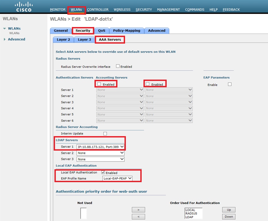 WLC GUI configureren