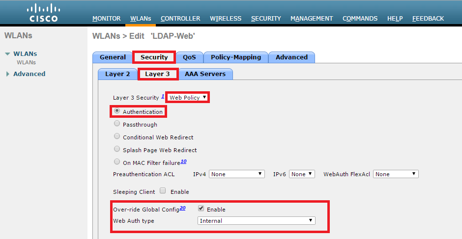 Configurer l'interface graphique WLC