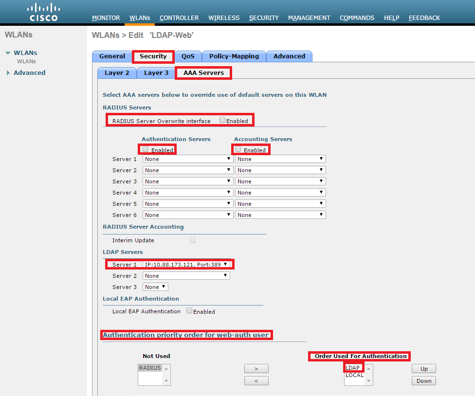 WLC GUI 구성