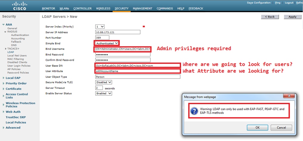 Configurer l'interface graphique WLC