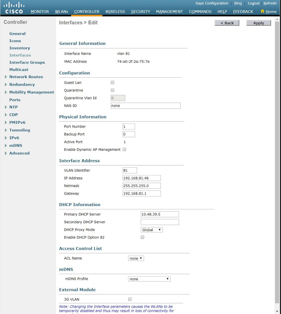 Configuração de VLAN na GUI 3