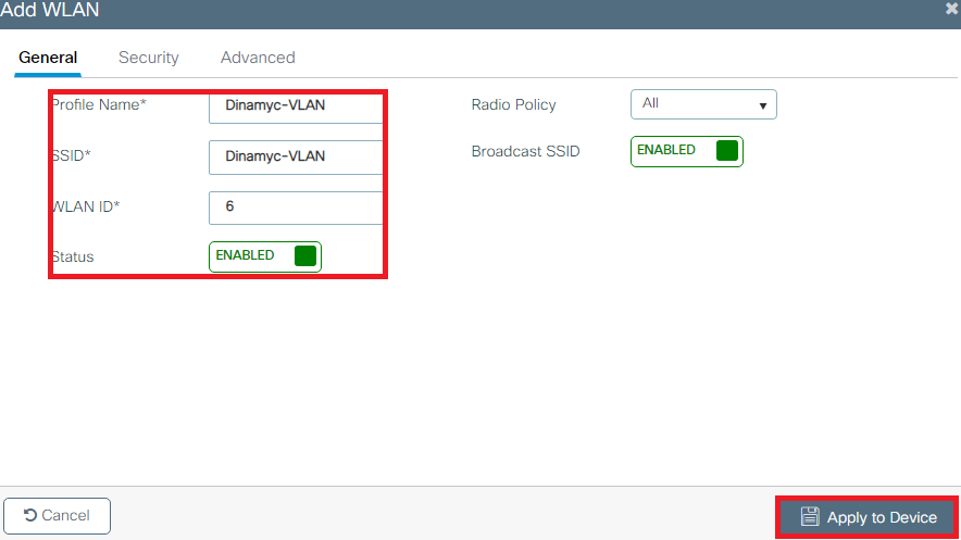 Configure the network as needed