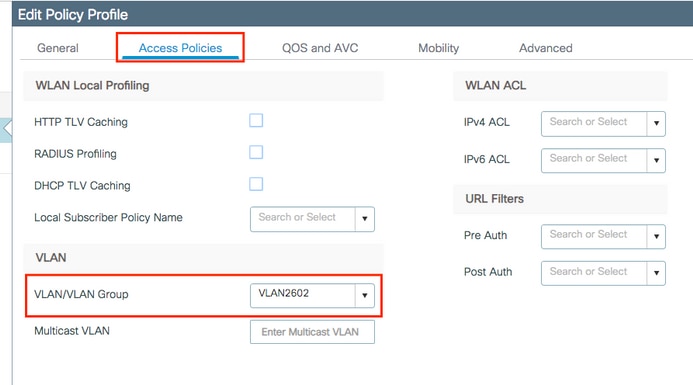 Zuweisen des VLAN zum Wireless-Client