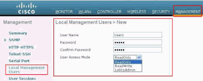 Configurar os usuários de gerenciamento localmente no WLC