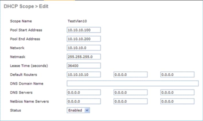 12_2500 WLC DHCP 范围