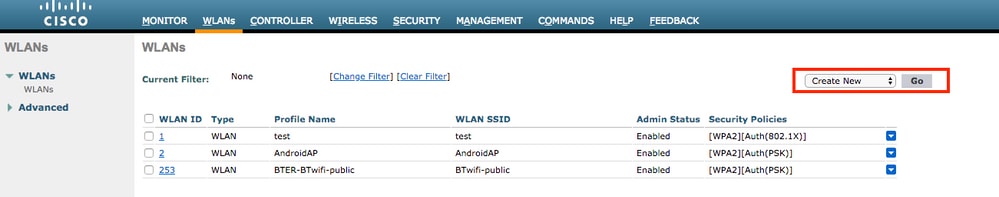 Create a New WLAN