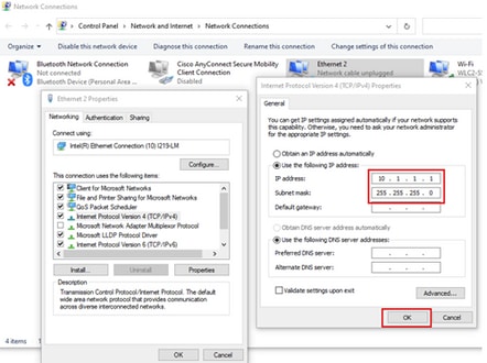 تكوين Windows IPv4