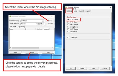 Configuring Tftpd64