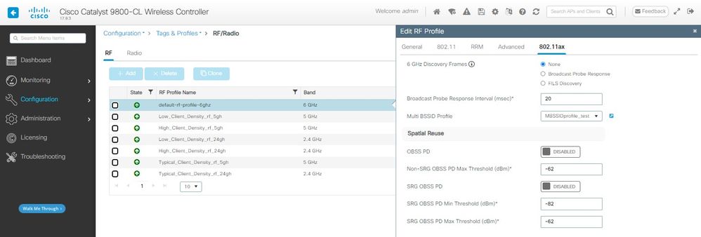 MBSSID-RFプロファイル