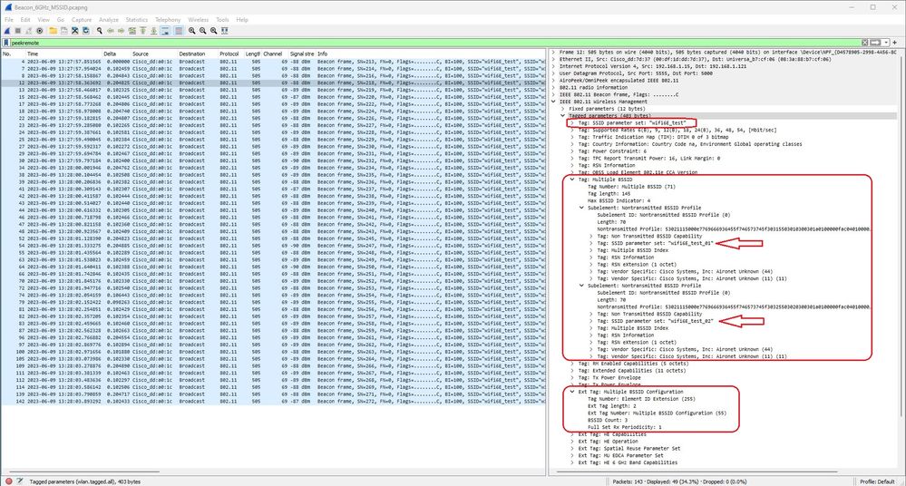 MBSSID OTA acquisire diversi