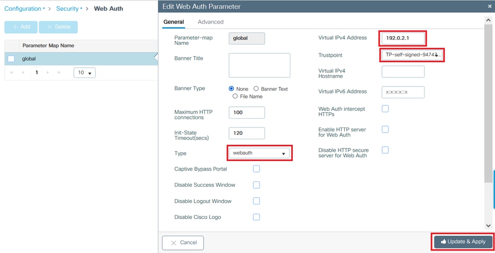 WebAuth Configuration