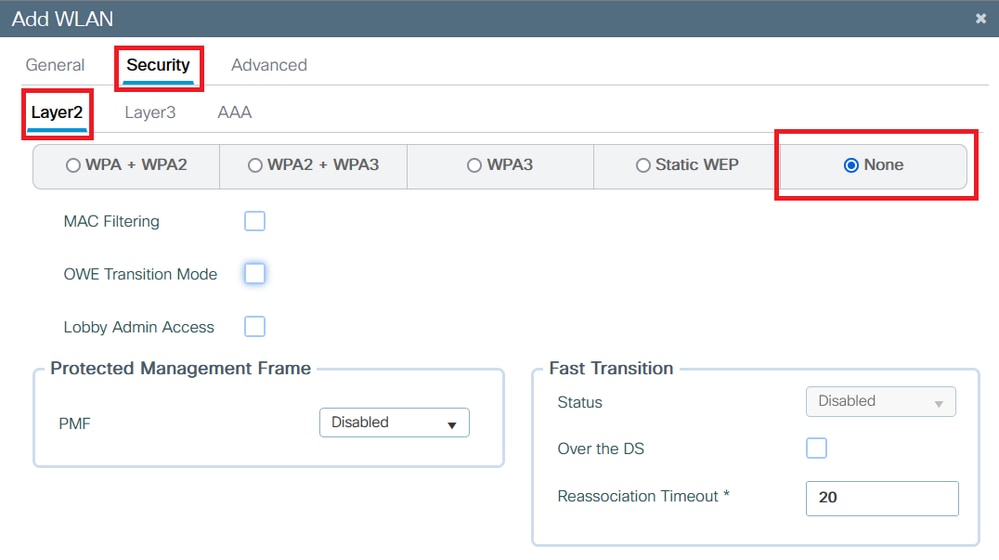 Create the WLAN Security