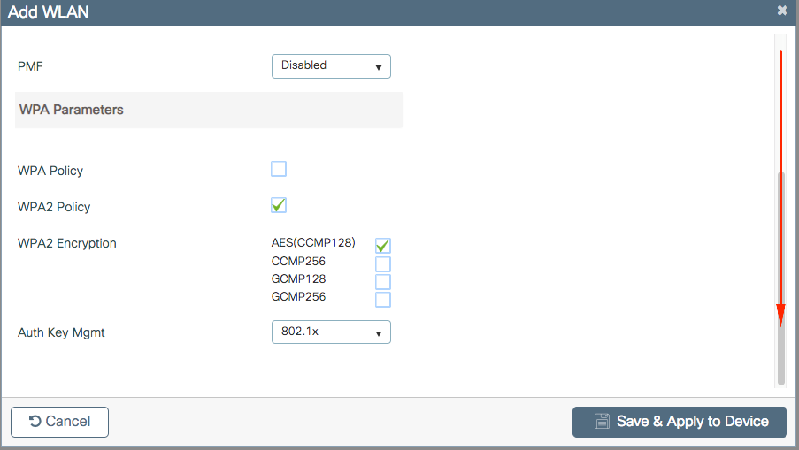 تابع أمان طبقة WLAN 2