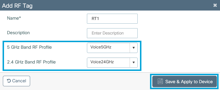 RF Tag configuration