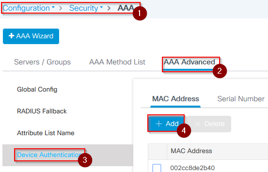 Device Authentication Add Page