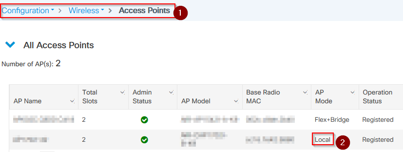 Verifying AP Local Mode