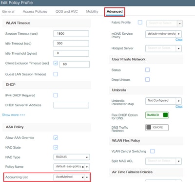 accounting config policy