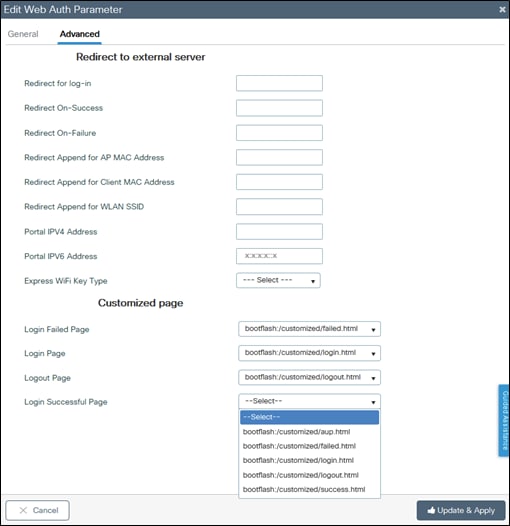 Festlegen der Webauth-Dateinamen