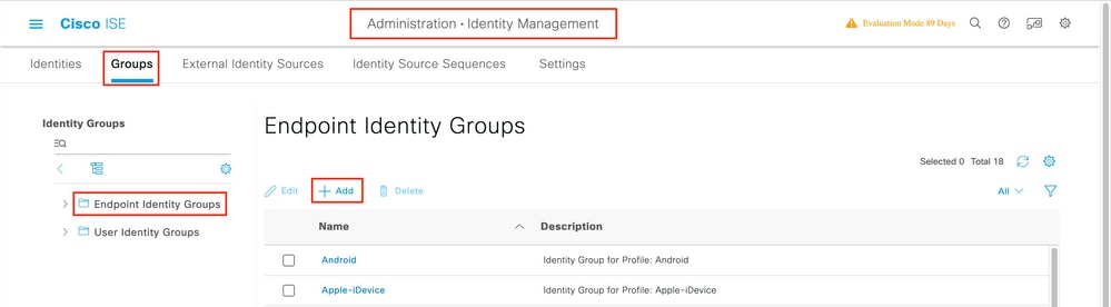 Add an identity group