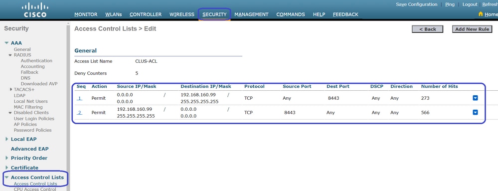 CWA:AireOS ACL(Cisco Clean Access)